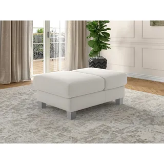 sit&more Polsterhocker Dundee 75 x 46 cm Silber