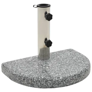 vidaXL Schirmständer Granit 10 kg Gebogen Grau