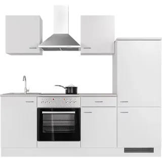 Flex-Well Küchenzeile Wito 220 cm Weiß