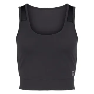 LASCANA ACTIVE, Crop-Top sportliches Top mit breiten Trägern und Mesheinsatz, schwarz,