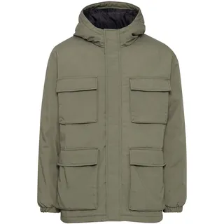Winterjacke SOLID "Winterjacke SDGaben", Herren, Gr. XL, grün (dusty olive), Obermaterial: 65% Polyester PES. 35% Baumwolle CO., Jacken Winterjacke