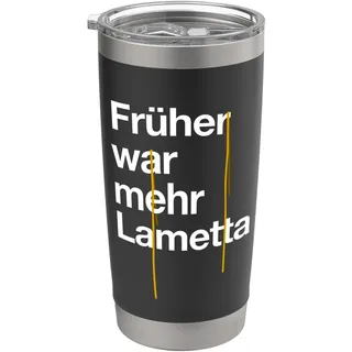 Lustiges Früher war mehr Lametta Weihnachtsbaum Weihnachten Doppelwandiger Edelstahl-Thermobecher