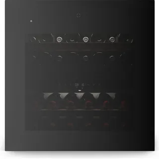 Klarstein Velaire Weinkühlschrank 2 Zonen - 36 Flaschen, Einbau, 5-22°C, Touch, LED, UV-Schutz, Holzregale, 41 dB, Weinklimaschrank 2 Zonen - Schwarz