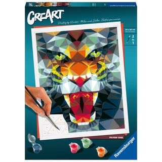 Ravensburger 23514 - CreArt, Malen nach Zahlen Polygon Tiger