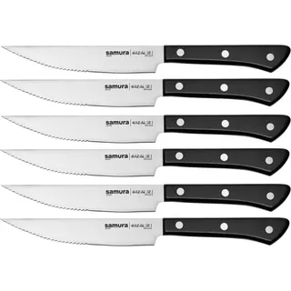 Samura Harakiri Set aus 6 Steak-Messern - Schwarz, Silber