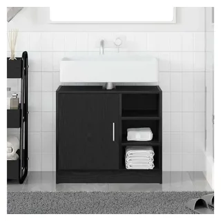 vidaXL Waschbeckenunterschrank 63 x 29 x 55 cm Schwarz