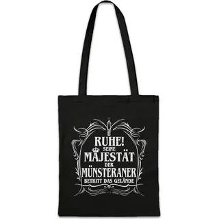 Urban Backwoods Seine Majestät Der Münsteraner, Stofftasche, Farbe: Schwarz - Schwarz