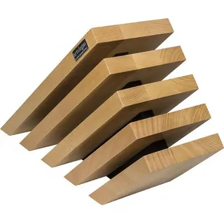 MAGNET-MESSERBLOCK 5-teiliger Buchenholz AL79 - Beige