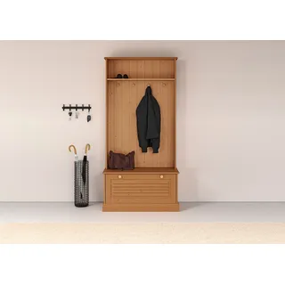Home affaire Kompaktgarderobe »Liotta« Mit einer Klappe und 4 Kleiderhacken, beige