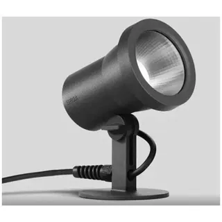 Bega 85009K3 Gartenscheinwerfer mit Erdspieß, IP 65, 3000K, schwarz