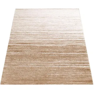Paco Home Moderner Designer Teppich Kurzflor Flachflor Velours Farbverlauf In Creme beige