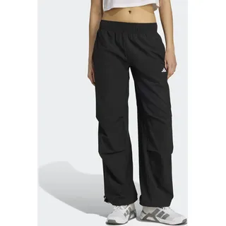 Sporthose ADIDAS PERFORMANCE "WORKOUT ESSENTIALS GEWEBTE", Damen, Gr. XXL, N-Gr, schwarz, normal, gr., Obermaterial: 87% Polyester, 13% Elasthan, Hosen Sporthose