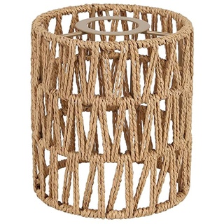 4x Boho Rattan Lampenschirm Hängelampe Stehlampe Papierlampenschirm Pendelleuchtenschirm Korblampen Hängend Laterne Tischleuchte Ersatzschirm Zubehör für Tischlampe Hängeleuchten Deckenlampe