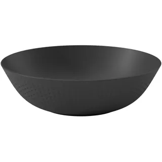Villeroy und Boch - Manufacture Collier Noir Deko-/Obstschale, formschöne Schale für Obst und Dekoration, Premium Porzellan, Handwäsche, schwarz