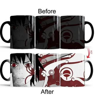 Anime NARUTO Thermoeffekt Tasse Ceramic Kaffee Tee Milch Becher Magische Mug - Sasuke01