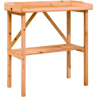 Pflanztisch mit Ablage Braun 78x38x82,5 cm Massivholz Tanne - Braun