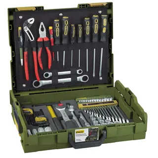 PROXXON Handwerker Werkzeugkoffer bestückt 69-tlg. grün 44,5 x 11,8 x 35,8 cm