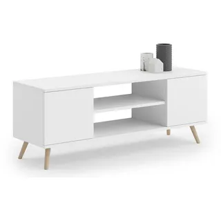 Raumhirsch Furniture Lowboard Focus , Weiß , Holzwerkstoff , Rechteckig , 40x50x135 cm , Wohnzimmer, TV Möbel, Lowboards, Lowboards stehend