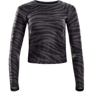 Winshape Damen, Functional Light and Soft Cropped Long Sleeve Top AET119LS, in zebra/grey, XL