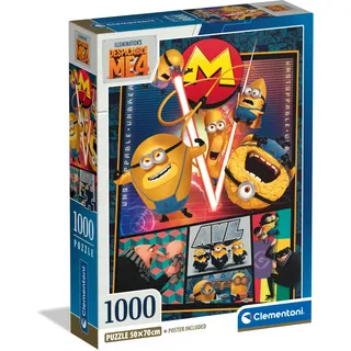 Clementoni Ich – Einfach unverbesserlich 4 Puzzle - Puzzle 1000 Teile Erwachsene - Puzzle Erwachsene in 70 x 50 cm - Minions Puzzle von Clementoni 39798