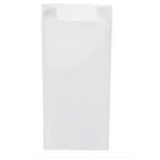 Papierfaltenbeutel weiß 10+5 x 22 cm `0,5kg`