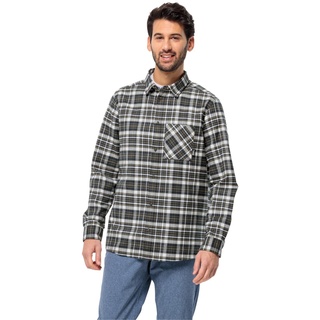 Jack Wolfskin Herren BERGWEG Shirt M Hemd, Island Moss Checks, Small