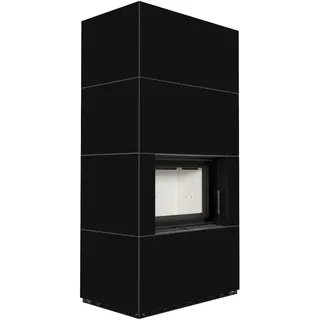 Kratki FLOKI BOX Quarzsinter Schwarz/Abdeckplatte Glas