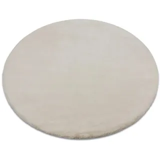 rugsX Teppich Bunny 140 cm , Beige , Textil , Rund , 140x140 cm , Teppiche und Böden, Teppiche