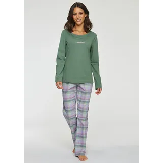 VIVANCE Dreams Pyjama 2 tlg. aus kuschelig weichem Flanell, lila