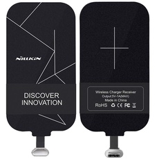 Nillkin USB dünn Wireless Charging Qi Receiver, Kabellose Ladegerät Empfänger für Galaxy A53/A52/M31/M52/A71, OnePlus Nord 2, Redmi Note 11/10 und Andere Typ-C Android-Handy