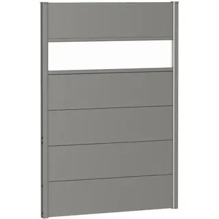 Biohort Lamellenzaun 96 x 137 cm Grau Metall