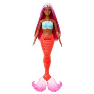 Barbie A Touch of Magic Meerjungfrau-Puppe mit magentafarbenem Haar, Schwanzflosse in tropischem Rot und Haarband, Modepuppe, Weiblich, 3 Jahr(e), Mädchen, 323,9 mm, 248 g - Bunt