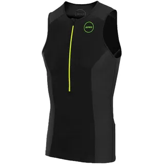 ZONE3 Herren Aquaflo Plus Top, Schwarz/Grau/Neongrün, XL