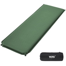 yETO Camping Selbstaufblasende Isomatte Outdoor verbindbare 8cm Dick Schlafmatte für Campingfreunde auf der Suche nach Komfort,Indoor,192x63x8,Grün