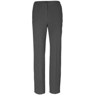 2-in-1-Hose GOLDNER "Bügelfaltenhose mit Melange-Effekt", Damen, Gr. 52, N-Gr, grau, Obermaterial: 63% Polyester PES. 32% Viskose CV. 5% Elasthan EL., Hosen 2-in-1-Hose, Softer Griff & schöner, fließender Fall