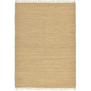 my home Teppich »Gastines« rechteckig 5 mm Höhe Wendeteppich, reine Baumwolle, handgewebt, uni, waschbar, modern, beige