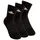 Socken 3er Pack Schwarz/Weiß 46-48