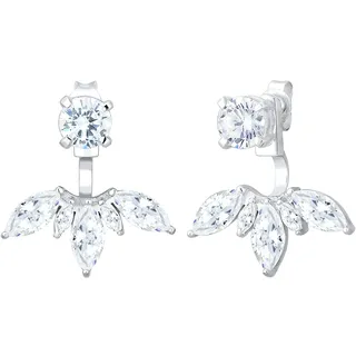Elli Ohrhänger Floral Zirkonia Silber 925 Ear Jackets