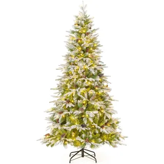 Costway Weihnachtsbaum mit Beleuchtung LED 190 cm