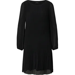 s.Oliver Plissiertes Kleid A-Linien Schwarz 34