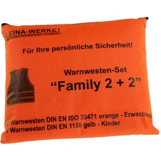 Bild von Warnwesten-Set Family 2+2 orange
