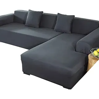 Sofabezug Couchbezug L U Form L-Förmige Sofabezüge Grau Beige Braun Sofahusse Stretch Eckcouch Rechts Links L-vormig Bank Sofa Hussen 1 2 3 4 Sitzer 3er 2er Couch Bezug Überzug Ecksofa Cover