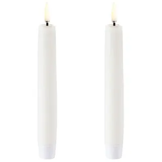 uYuni LED Kerze 15 cm 2 St. weiß