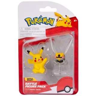 Pokémon - Battle Figure Pack - Ninjask & Pikachu, offizielle detaillierte Figuren, je 5 cm