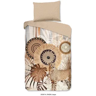 Bettwäsche , Sandfarben, Beige , Textil , Mandala , 140x200 cm , atmungsaktiv , Heimtextilien, Bettwäsche & Leintücher, Bettwäsche, Satin-Bettwäsche