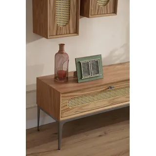 Lowboard rtv Wandschränke Wohnzimmer Holz Möbel Wandregal Set 4 tlg. - Braun