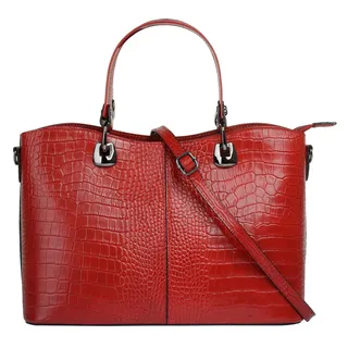 Cluty Henkeltasche Leder Red