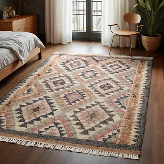 ELLE DECORATION »Kelim Parsa« rechteckig 3 mm Höhe Jute, Baumwolle, Natur, Handgewebt, Kelim, orientalisch, Boho