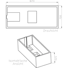 Bild von Körperformwanne-Set 170 cm x 75 cm weiß