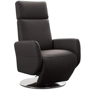Cavadore TV-Sessel Cobra mit 2 E-Motoren / Elektrischer Fernsehsessel mit Fernbedienung / Relaxfunktion, Liegefunktion / Ergonomie S / Belastbar bis 130 kg / 71 x 108 x 82 / Echtleder Mokka